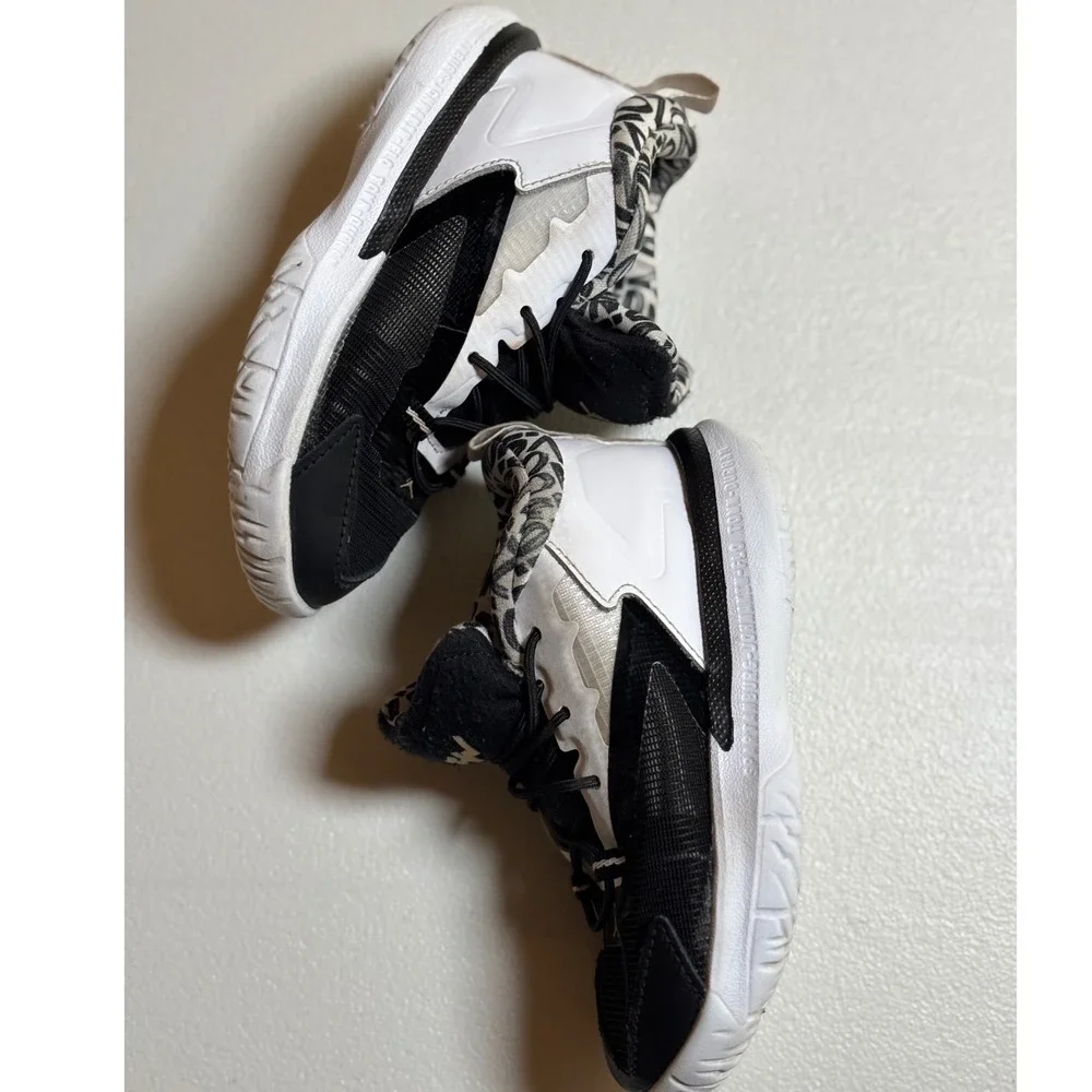 Jordan X Zion 1 DC2023-002 Toddler‎ Kids Shoes Size 8C Black White Sneakers